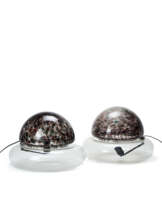 Vistosi. Pair of table lamps with two elements in…