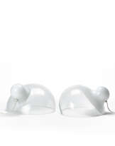 Vistosi. Pair of table lamps. Italy, 1970s. Clear…