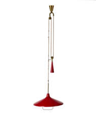 Angelo Lelii. Suspension lamp with sliding rail model…
