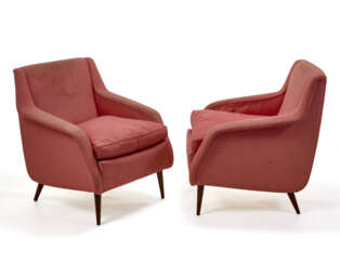 Carlo De Carli. Pair of armchairs model "806". Produced…