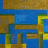 Золотая Геометрия 4/2. Акрил цветной фон абстрактная живопись Узбекистан 2023 г. - фото 1