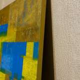 Золотая Геометрия 4/2. Акрил цветной фон абстрактная живопись Узбекистан 2023 г. - фото 3