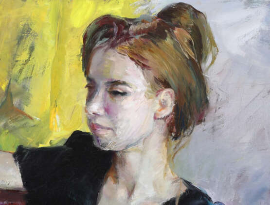 "Портрет девушки" масло на холсте Ölgemälde Neoimpressionismus Porträt Ukraine 2023 - Foto 2