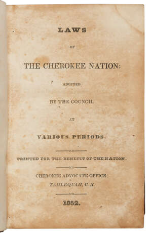 The Constitution and Laws of the Cherokee Nation - Foto 1