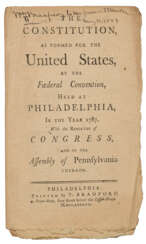 One of the first separate printings of the Constituion