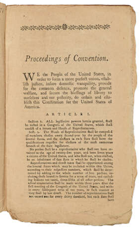 One of the first separate printings of the Constituion - photo 2