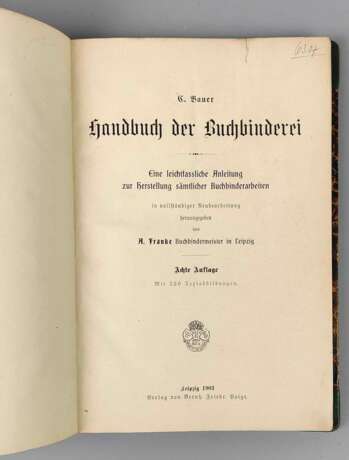 Handbuch der Buchbinderei - фото 1
