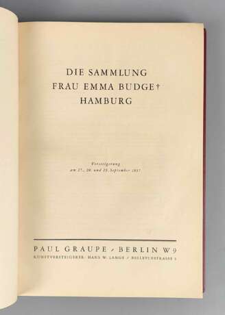 Die Sammlung Frau Emma Budge Hamburg 1937 - Foto 2