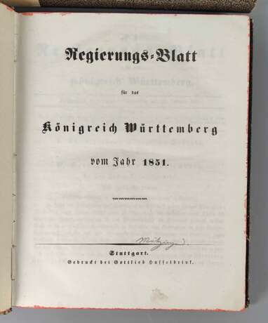 6x Regierungs-Blatt Königreich Württemberg 1851/69 - photo 2