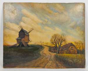 Morgenstimmung mit Windmühle - Schulz, Freidank