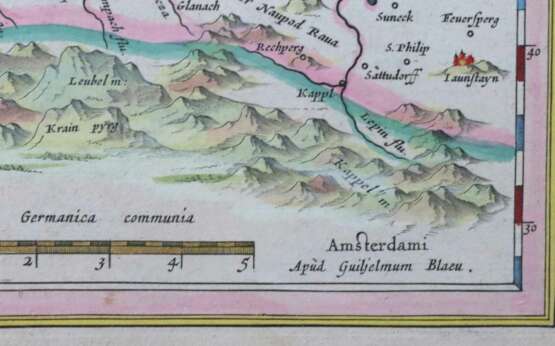 historische Kupferstich Landkarte - photo 3