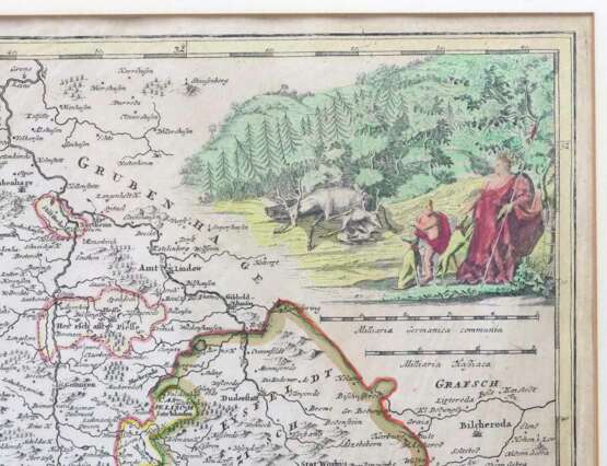 historische Kupferstich Landkarte - photo 2