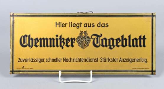 *Chemnitzer Tageblatt* Werbeschild - photo 1