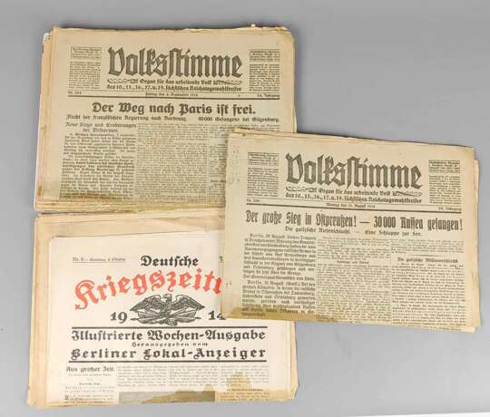 Zeitungs Konvolut 1913/14 - Foto 2