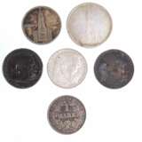 6 Silbermünzen Deutsche Reich 1914/38 - Foto 1