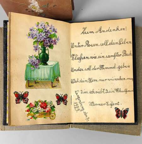 4 Poesie Alben mit Oblaten1895-1930 - photo 2