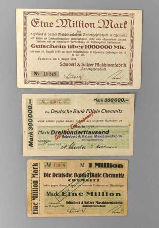 3 Geld-/Gutscheine Schubert & Salzer AG 1923 - photo 1