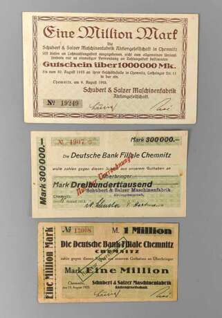 3 Geld-/Gutscheine Schubert & Salzer AG 1923 - Foto 1