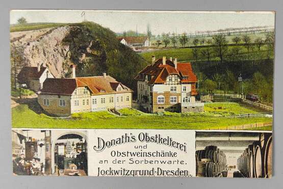 Postkarte Donath's Obstkelterei 1907 - фото 1