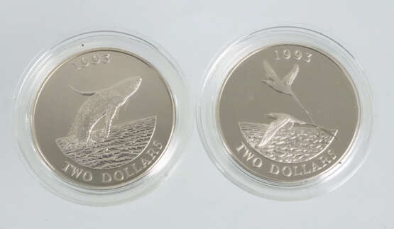 2 Silver Two-Dollar Bermuda 1993 - photo 2