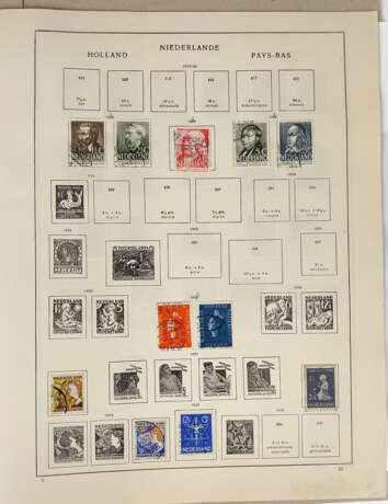 Sammlung Briefmarken Belgien, Niederlande 1867/1937 - Foto 2