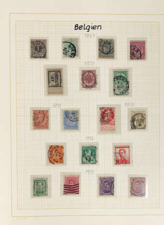 Sammlung Briefmarken Belgien, Niederlande 1867/1937 - Foto 3