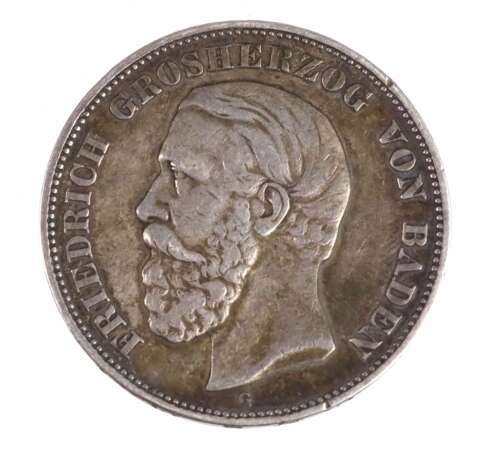 5 Mark Friedrich von Baden 1875 G - photo 1