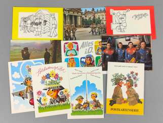 10 DDR Postkarten und -serie