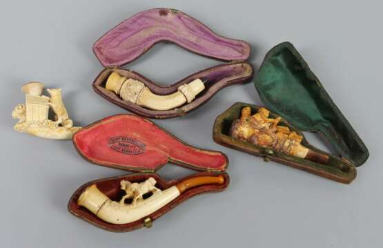 4 Meerschaum Pfeifen um 1900 - photo 1