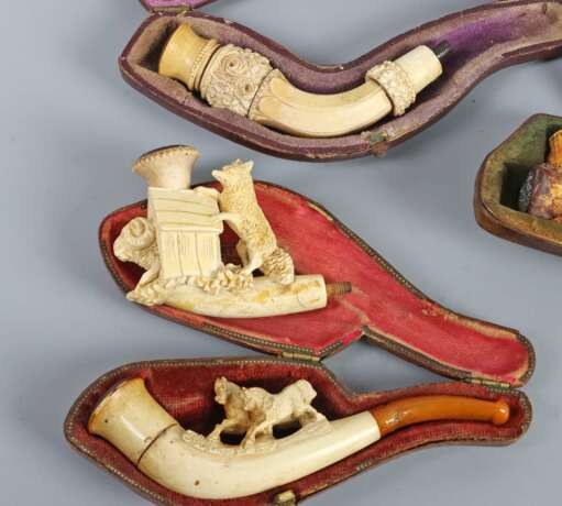 4 Meerschaum Pfeifen um 1900 - photo 3