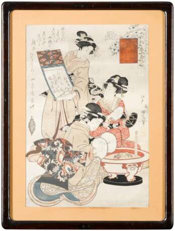 Utagawa Kunisada (1786-1864) Kikugawa Eizan (1787-1867) Utagawa Kunimaru (1793-1829) Utagawa Kuninao (1795-1854) | A collection of fourteen woodblock prints | Edo period, 19th century - Foto 2
