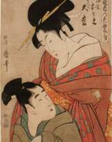 Kitagawa Utamaro (1754-1806) | Osome of the Oil Shop and the Apprentice Hisamatsu (Aburaya Osome, detchi Hisamatsu) | Edo period, late 18th century