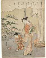 Suzuki Harunobu (1725-1770) | Poem by Fujiwara no Motozane | Edo period, 18th century