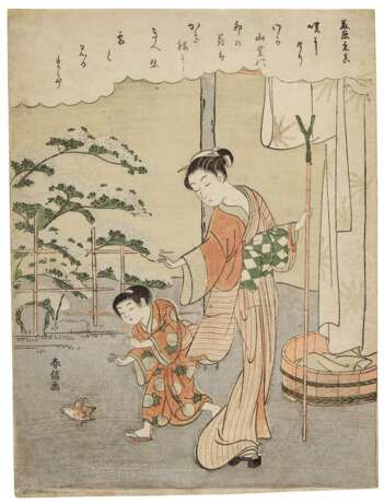 Suzuki Harunobu (1725-1770) | Poem by Fujiwara no Motozane | Edo period, 18th century - фото 1
