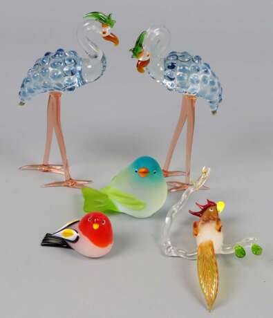 5 Glasfiguren Murano und Lauscha - photo 1