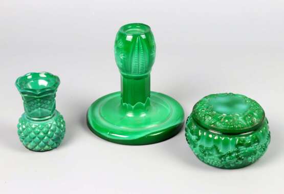 3 Teile Malachitglas - photo 1