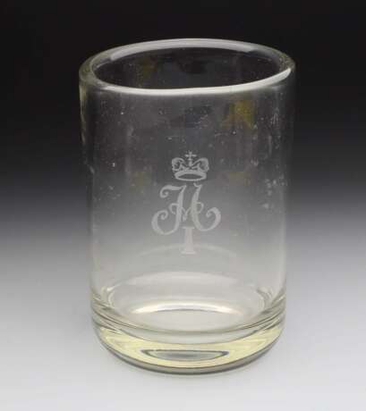 Biedermeier Monogramm Becherglas um 1840 - photo 1