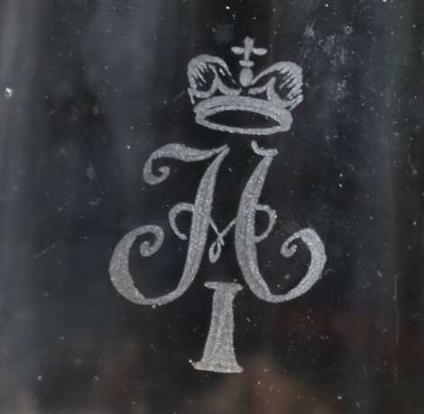 Biedermeier Monogramm Becherglas um 1840 - photo 2