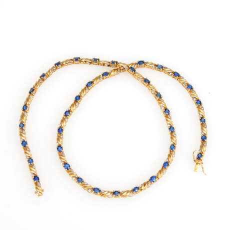 Hochwertige Halskette mit Saphiren und - Foto 1