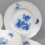 Meissen Satz Dessertteller *Blaue Blume* 19. Jhd. - photo 2