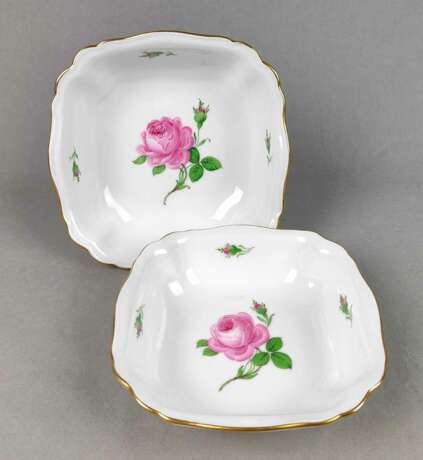 Meissen 2 Anbietschalen *Rote Rose* - photo 1