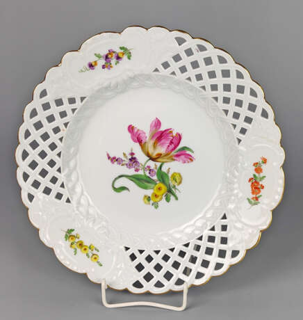 Meissen Geflechtrand Teller *Blume 3* - photo 1