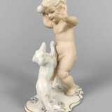 Putto Figur mit Windhund - Foto 2