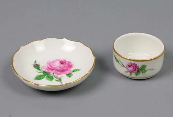 Meissen 2 Teile *Rote Rose* - photo 1