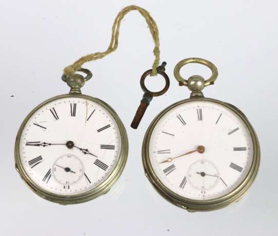 2 Schlüssel Taschenuhren um 1880 - фото 1