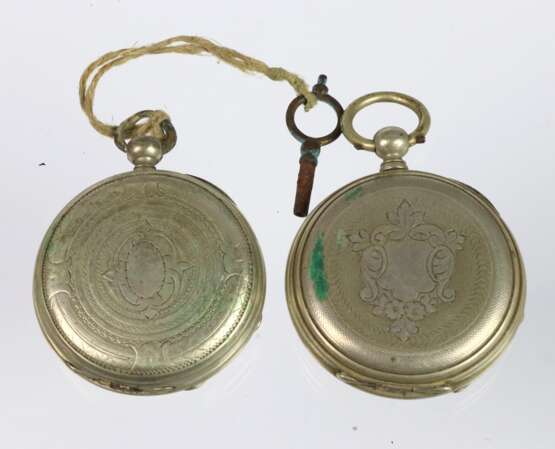 2 Schlüssel Taschenuhren um 1880 - Foto 2