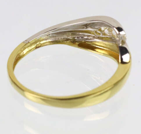 Bicolor Ring mit Zirkonia - GG/WG 333 - Foto 5