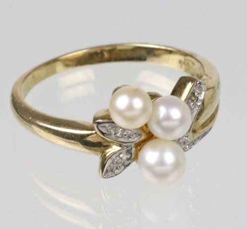 Diamant Ring mit Perle - GG 333 - photo 1