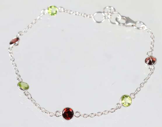 Granat Peridot Armband - Foto 1