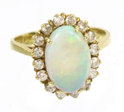 exzellenter Opal Brillant Ring - GG 585 - фото 2